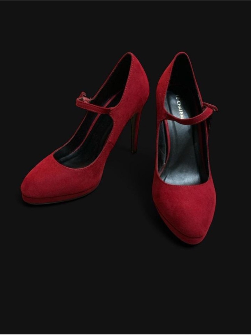 Red Suede High Heels - Women's Fashion Pumps
